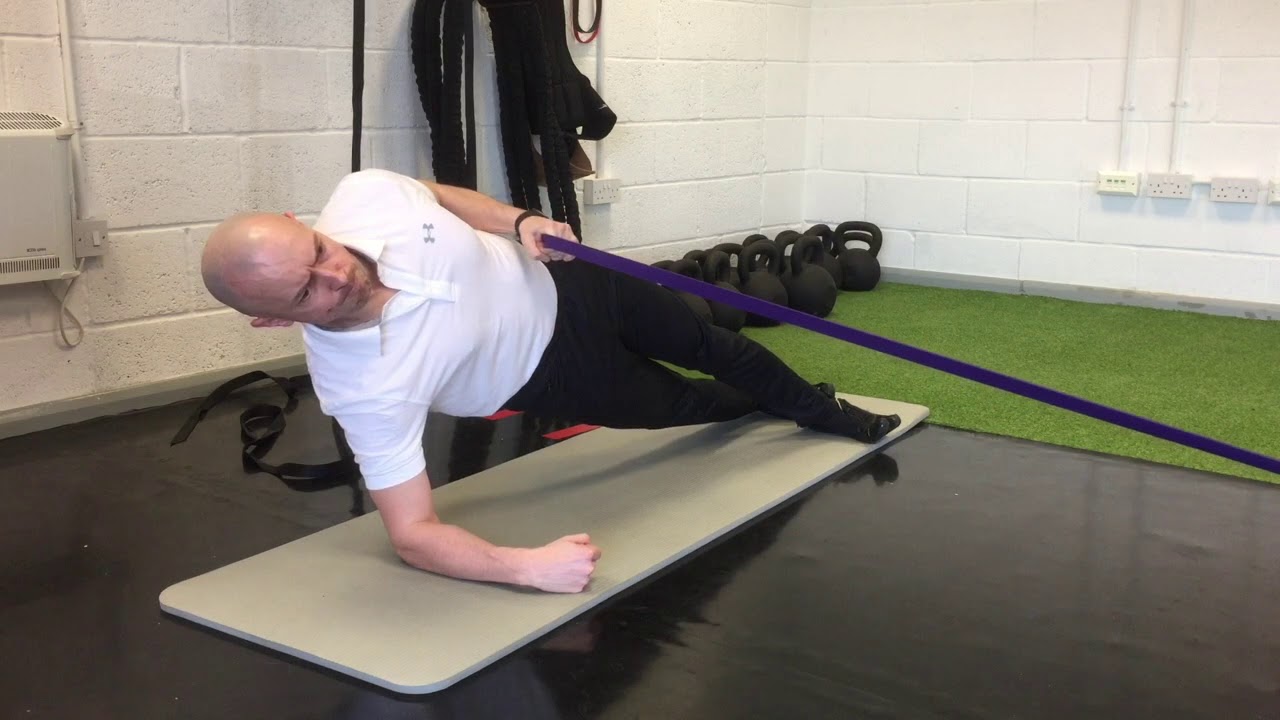 Plank With Single-Arm Banded Row